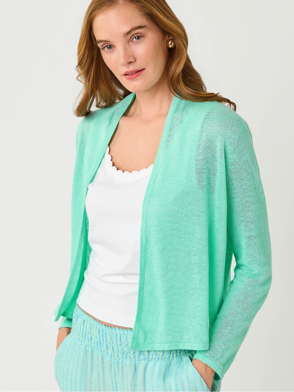 Lilly Pulitzer Faretta Cardigan in the color Mint Condition, Size Small